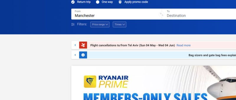 Ryanair Website